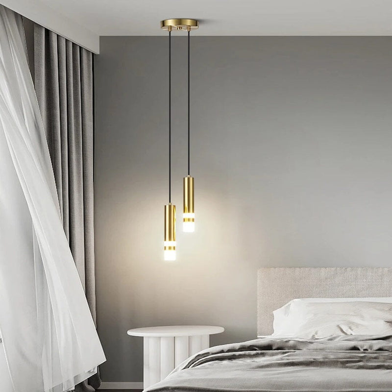 Lustre Pendente Cilindric Duplo em LED Pendente - 0004 YuDome 