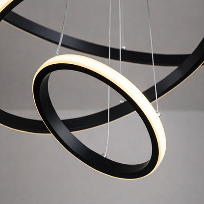 Lustre Pendente Circular Triplo em Led para Sala Jantar Lustre - 0024 Conceito 