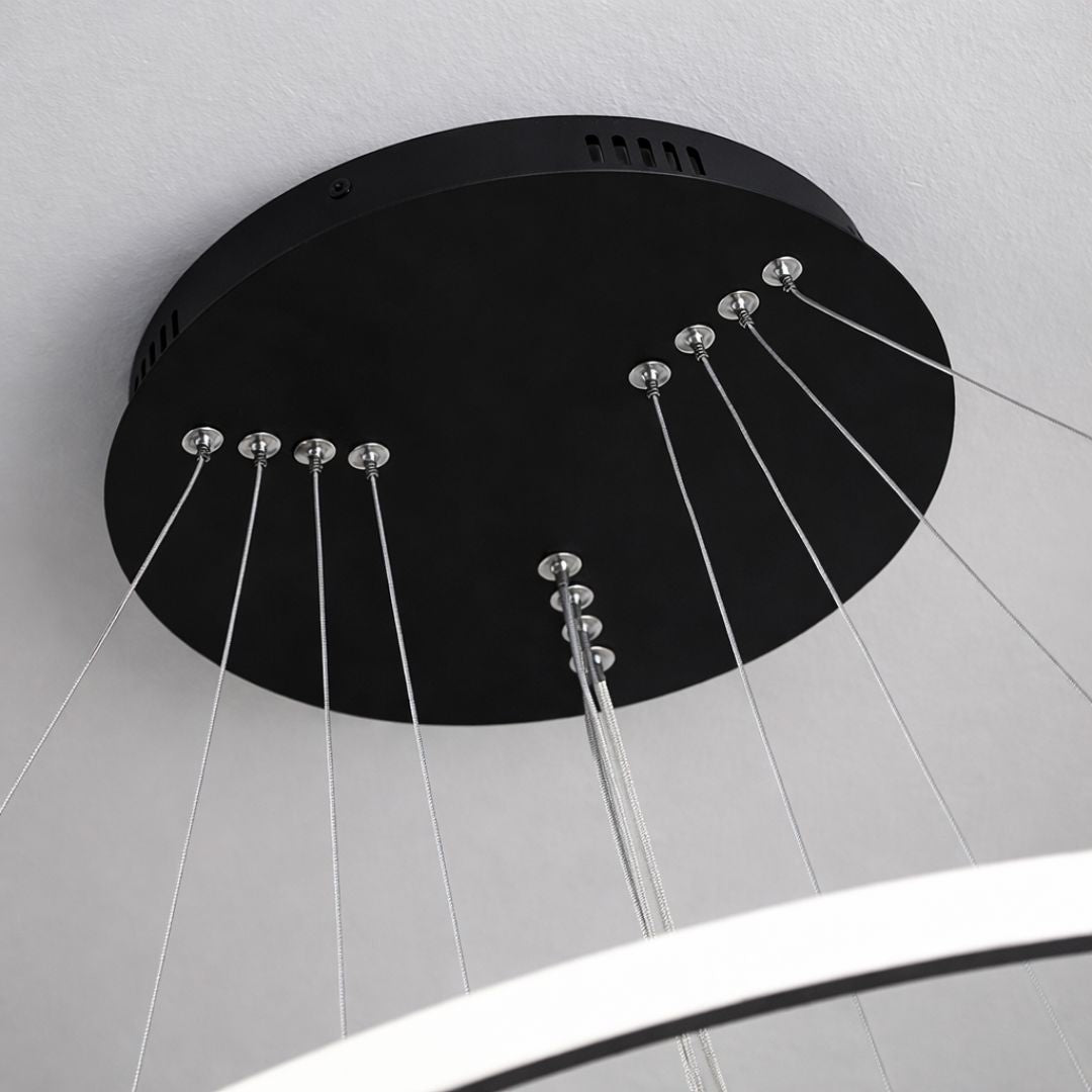 Lustre Pendente Circular Triplo em Led para Sala Jantar Lustre - 0024 Conceito 