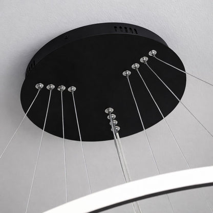 Lustre Pendente Circular Triplo em Led para Sala Jantar Lustre - 0024 Conceito 