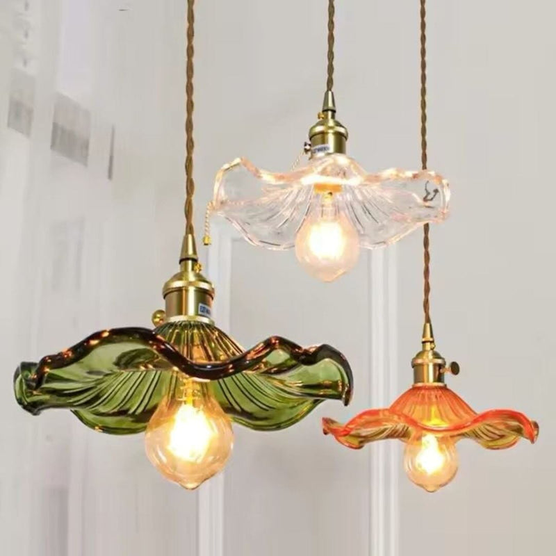 Lustre Pendente de Luxo Floral Vintage Retrô Pendente - 0044 YuDome 