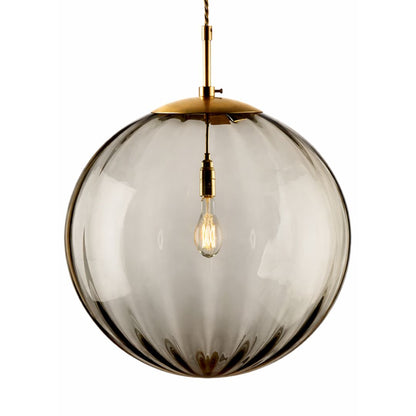 Lustre Pendente Esfera Bloom Glass Conceito Cinza 