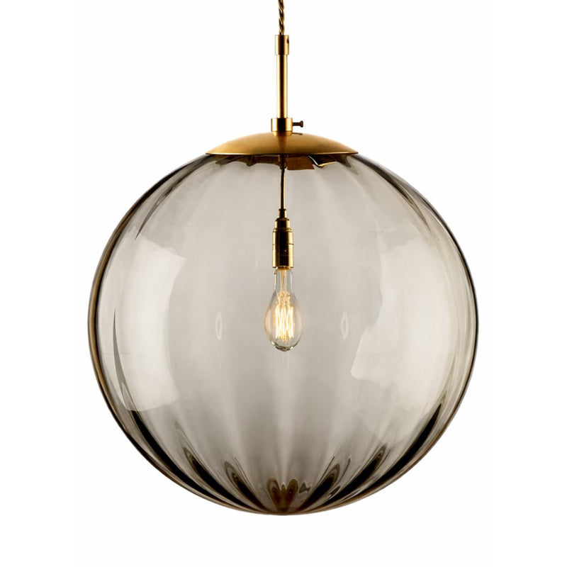 Lustre Pendente Esfera Bloom Glass Conceito Cinza 