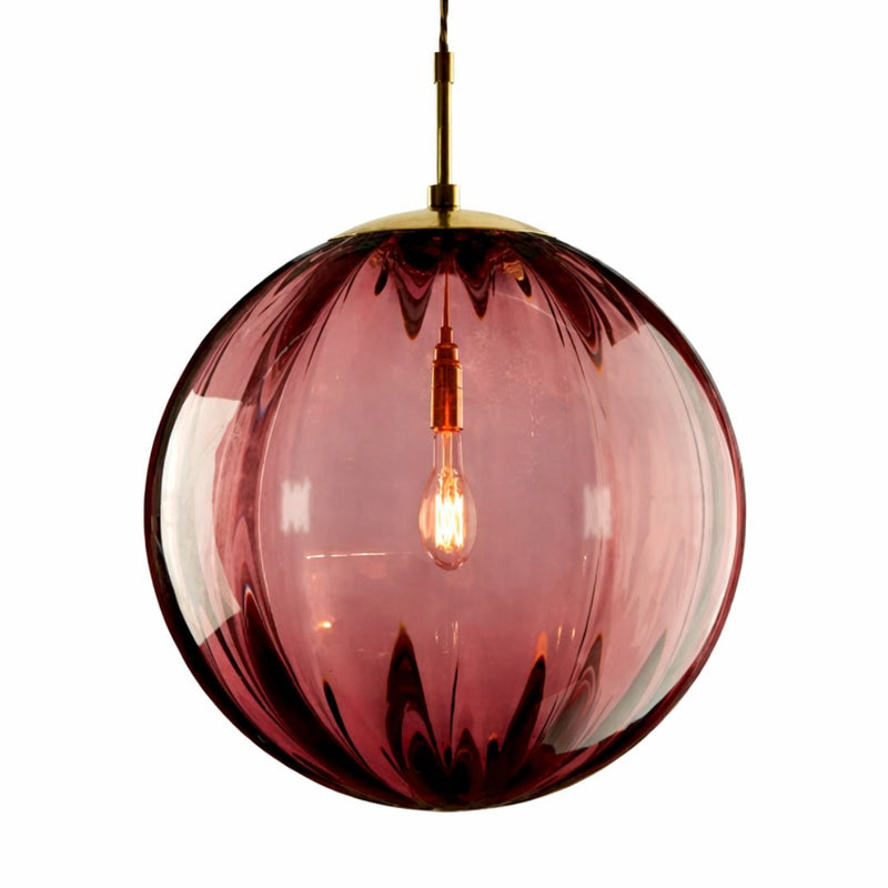 Lustre Pendente Esfera Bloom Glass Conceito Rosê 
