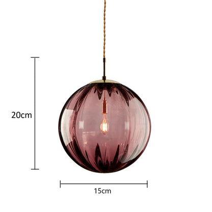 Lustre Pendente Esfera Craquelado - 15cm Pendente - 0029 YuDome 