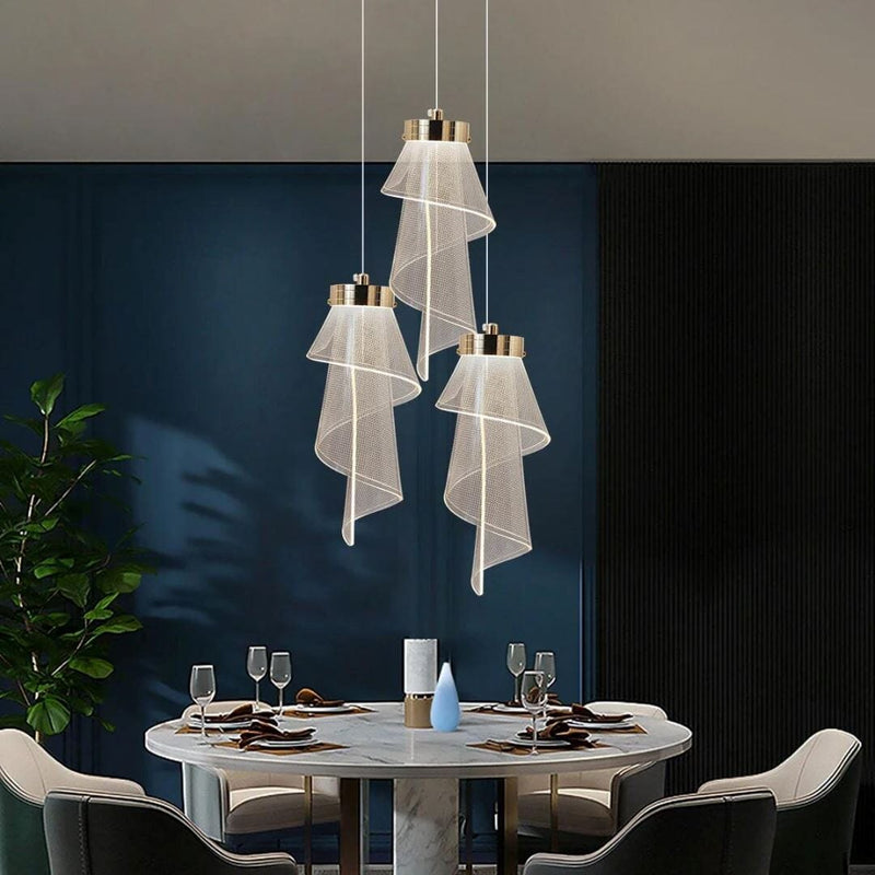 Lustre Pendente Flower LED 3 Tons para Sala Quarto e Cozinha ### Conceito 