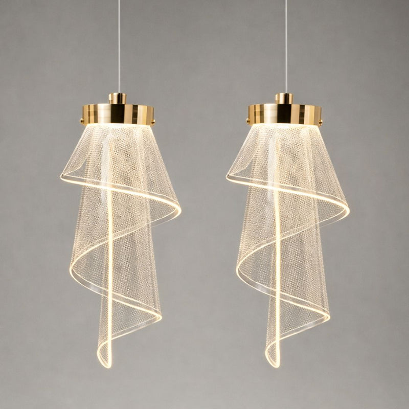 Lustre Pendente Flower LED 3 Tons para Sala Quarto e Cozinha Pendente - 0050 Conceito 
