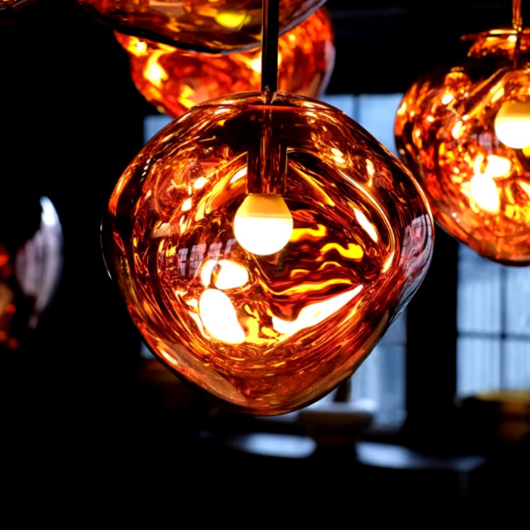 Lustre Pendente Luxuoso Lava Macaron Nórdico (Conj. Completo 04 Peças) Lustre - 0020 Conceito 