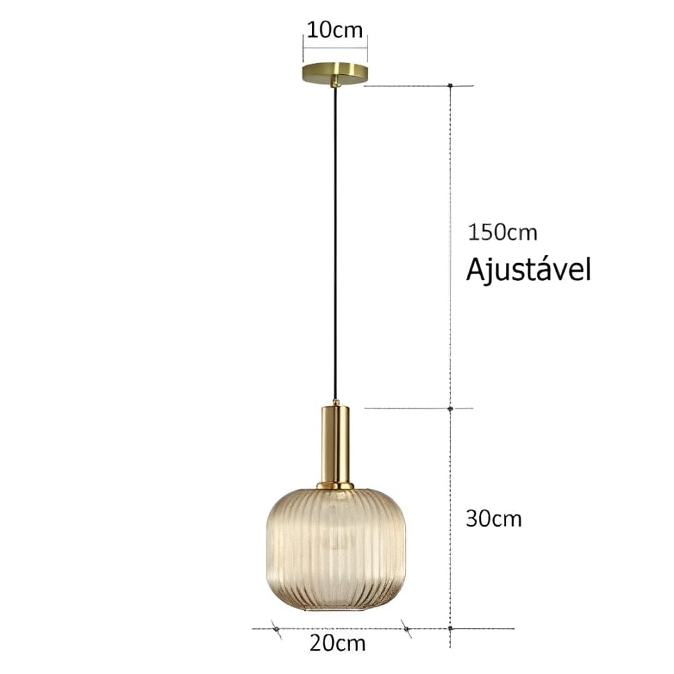 Lustre Pendente Luxuoso Retrô Glass Âmbar #### Conceito 