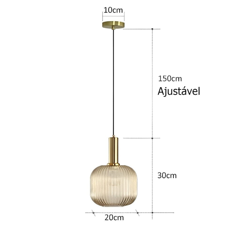 Lustre Pendente Luxuoso Retrô Glass Âmbar #### Conceito 