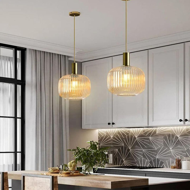 Lustre Pendente Luxuoso Retrô Glass Âmbar #### Conceito 