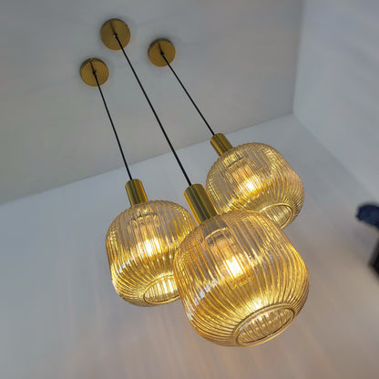 Lustre Pendente Luxuoso Retrô Glass Âmbar #### Conceito 