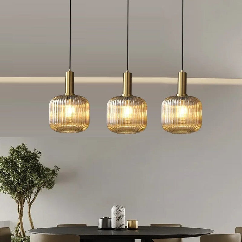Lustre Pendente Luxuoso Retrô Glass Âmbar #### Conceito 