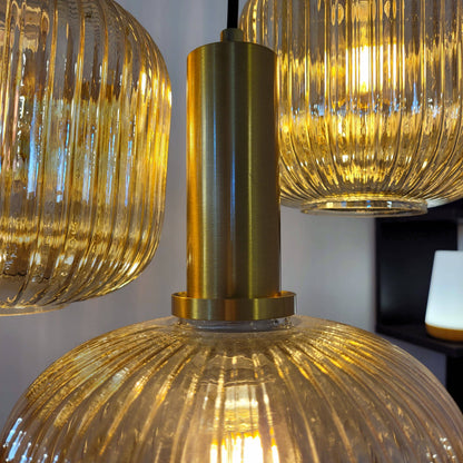 Lustre Pendente Luxuoso Retrô Glass Âmbar #### Conceito 