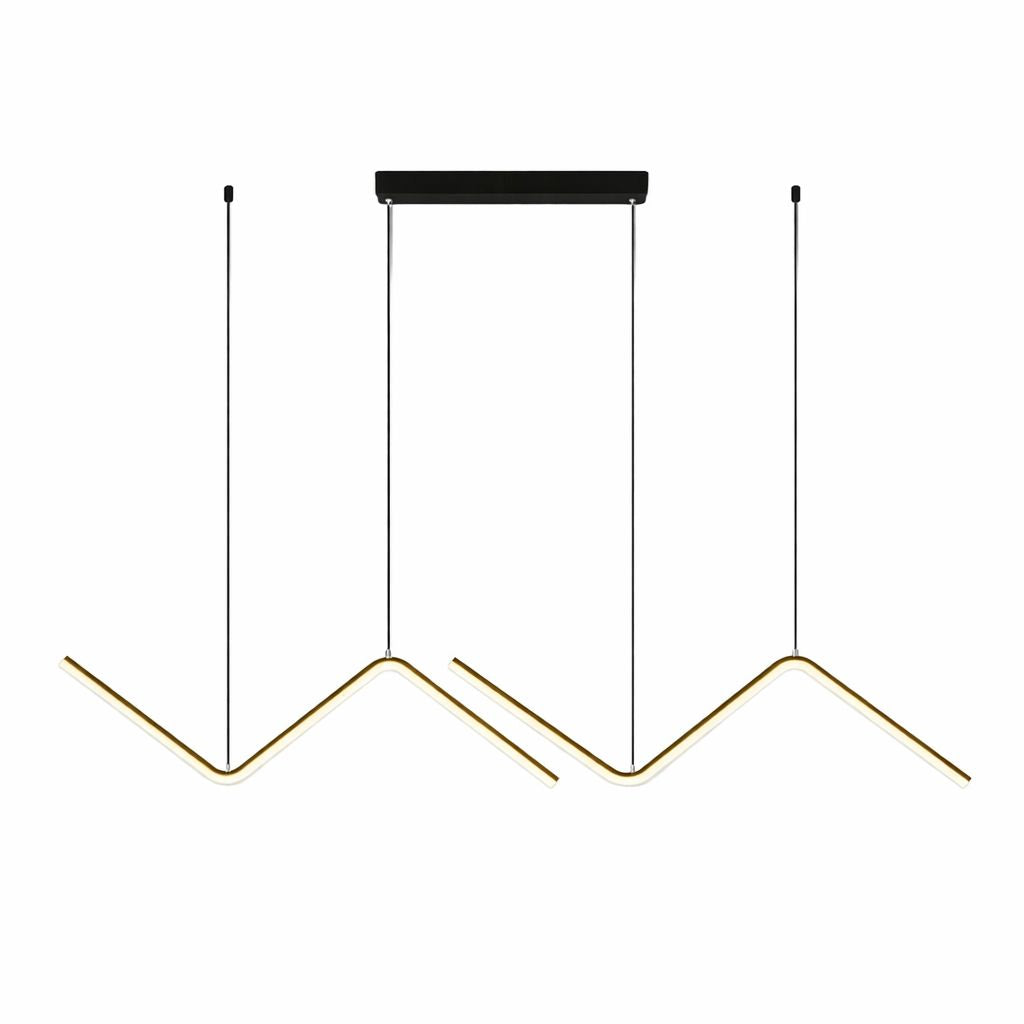 Lustre Pendente Minimalista Wave Line Led - 90cm Lustre - 0026 Conceito 