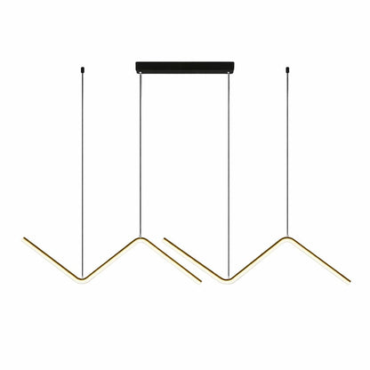 Lustre Pendente Minimalista Wave Line Led - 90cm Lustre - 0026 Conceito 
