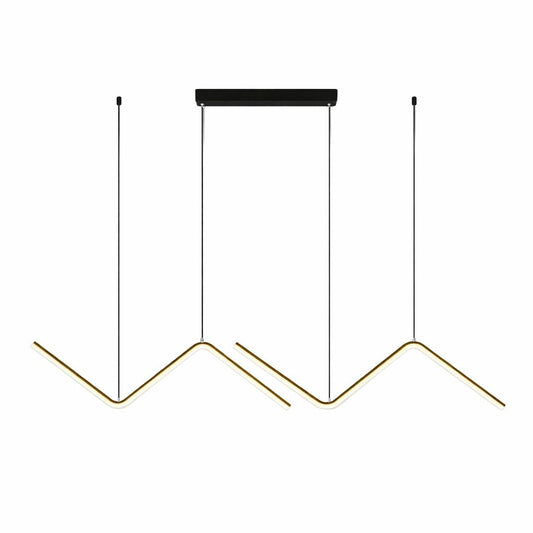Lustre Pendente Minimalista Wave Line Led - 90cm Lustre - 0026 Conceito 