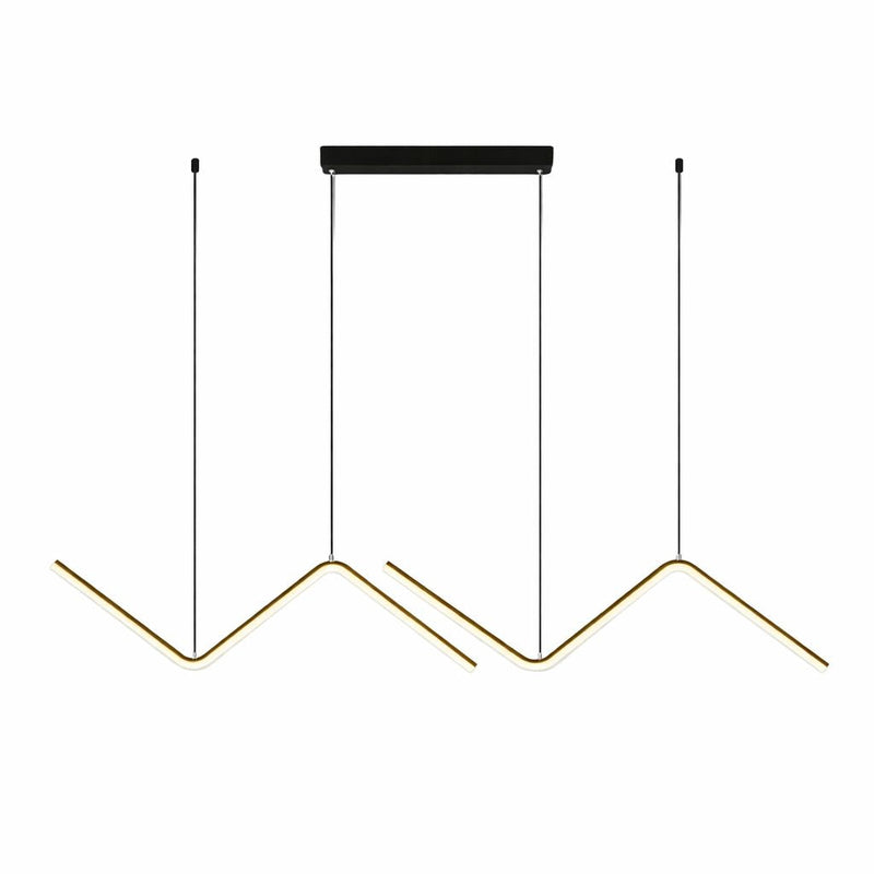 Lustre Pendente Minimalista Wave Line Led - 90cm Lustre - 0026 Conceito 