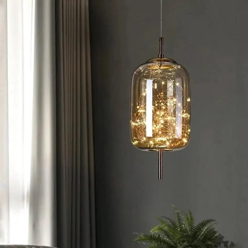 Lustre Pendente Nórdico Crystals Ceiling LED Lustre - 0016 Conceito #2 22x15cm Quente 
