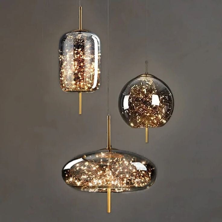 Lustre Pendente Nórdico Crystals Ceiling LED Lustre - 0016 Conceito 