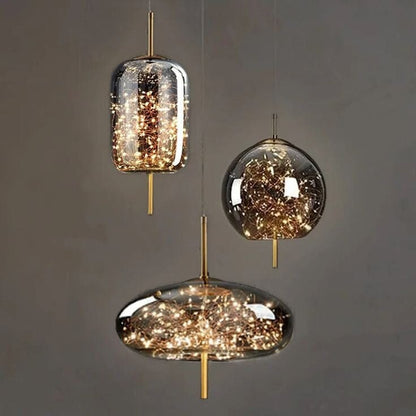 Lustre Pendente Nórdico Crystals Ceiling LED Lustre - 0016 Conceito 