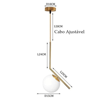 Lustre Pendente Orbit Redondo Conceito 