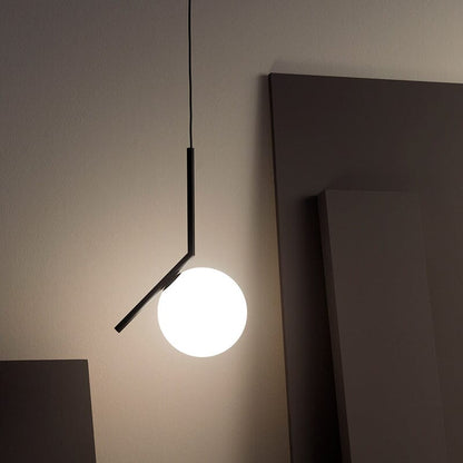Lustre Pendente Orbit Redondo Conceito Preto Quente 01 Unidade