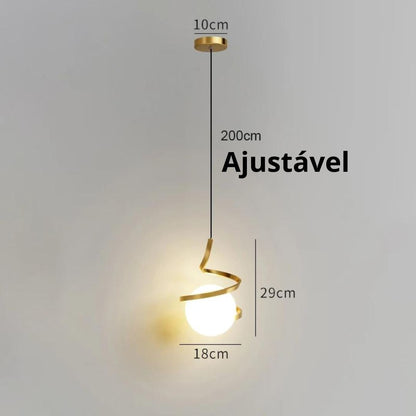 Lustre Pendente Orbit Spiral Conceito 