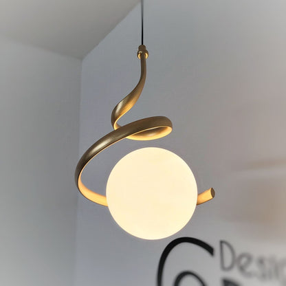 Lustre Pendente Orbit Spiral em LED Pendente - 0036 Conceito 