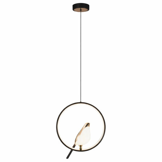 Lustre Pendente Pássaro Dourado Pendente - 0022 Conceito Lustre Circular Quente 