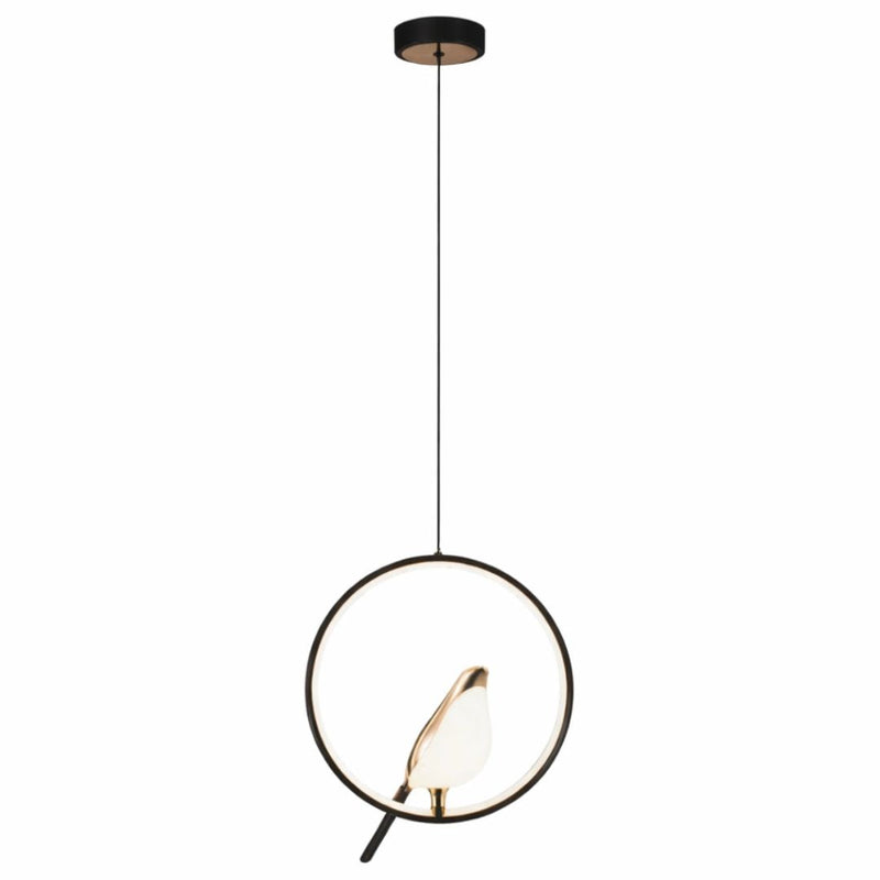 Lustre Pendente Pássaro Dourado Pendente - 0022 Conceito Lustre Circular Quente 