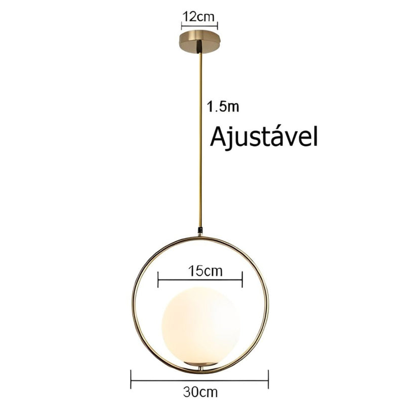 Lustre Pendente Spherical em Led 30cm Pendente - 0056 Conceito 