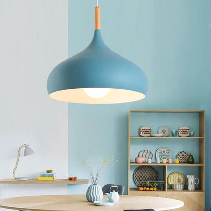 Lustre Pendente Vintage Retrô Clarity Conceito Azul 