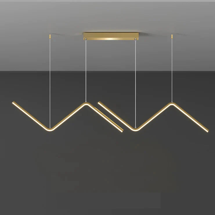 Lustre Pendente Wave Line Led luzes projeto-150 
