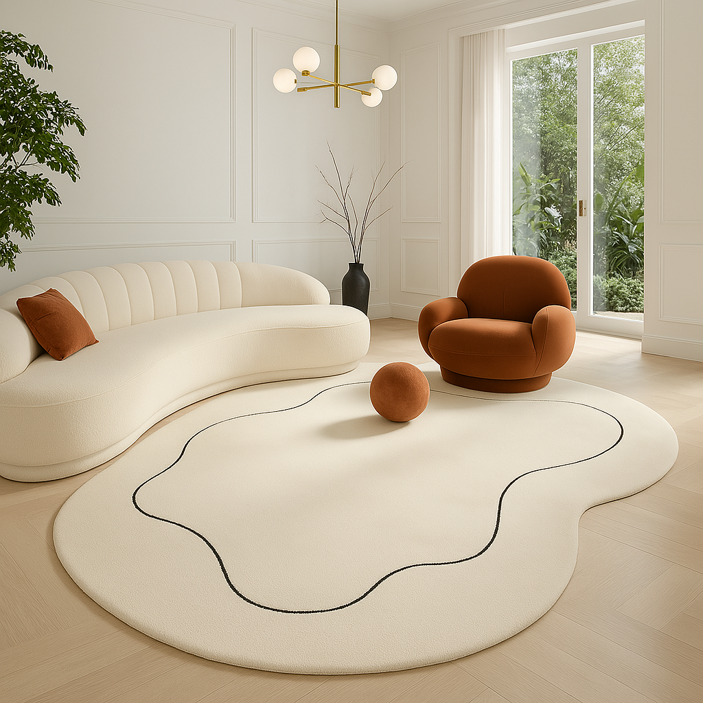 Tapete Decorativo Orgânico Abstrato Irregular Minimalista - Lux Comfort
