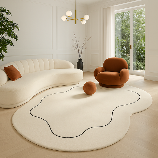 Tapete Decorativo Orgânico Abstrato Irregular Minimalista - Lux Comfort