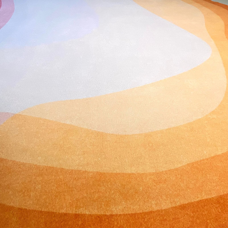 Tapete Decorativo Orgânico Abstrato Irregular para Sala - Warm Tones Tapete - 0031 Conceito 