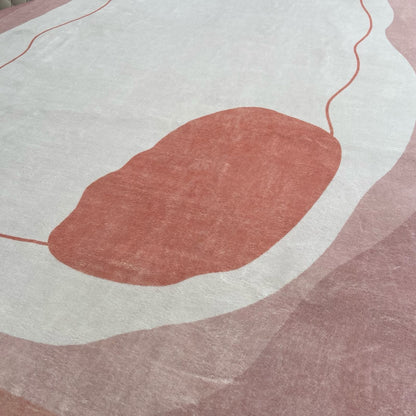Tapete Orgânico Abstrato Irregular Ísis para Sala Quarto ### Conceito 
